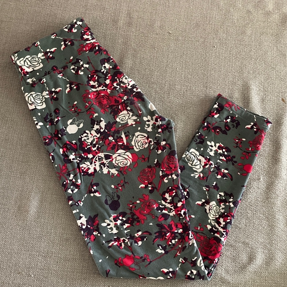 Women’s Lularoe x Disney Minnie Mouse Floral Leggings, one size